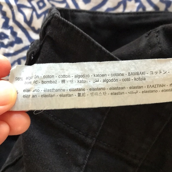 Bershka high waisted black denim Sz US 4 jeans - Picture 9 of 9